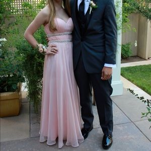 La femme pink prom dress